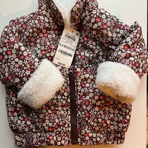 Impressions Floral Baby Jacket with Sherpa Lining